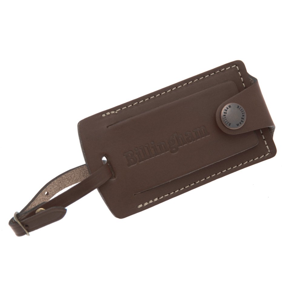 Billingham Leather Luggage Tally, Chocolate
