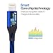 iPhone Charger,Aonlink 3Pack 3FT/6FT/10FT(1M/2M/3M) Nylon Braided Lightning Cables USB Charger Cord, Compatible with iPhone X/8/8 Plus/7/7 Plus and More(Black Blue)