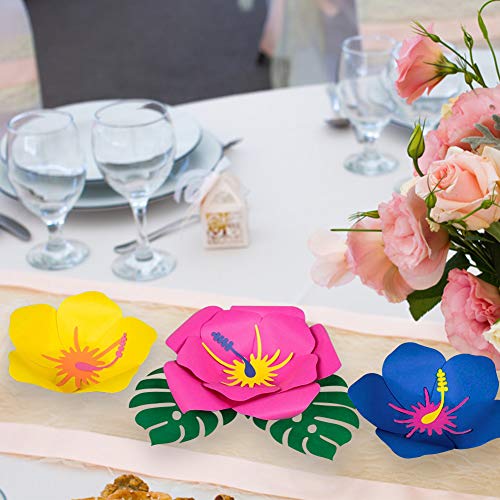 DomeStar Paper Flower Decorations, Paper Artificial Flowers Hawaiian Flowers Mexican Paper Flowers Moana Hawaiian Party Decorations