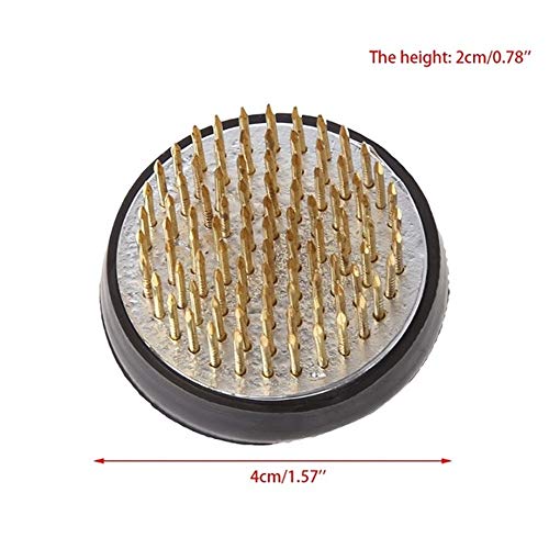UUsave Ikebana Kenzan Flower Frog Round Flower Arranging Frog Spiky Frog Fixed Tools Art Floral Arrangement Japanese Pin Holder (Diameter 1-3/5"/40mm)