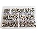 185Pcs Rivet Nut Flat Head Metric Threaded Rivnut Insert Standard Rivetnut Blind Nutsert Assortment Kit Set M3 M4 M5 M6 M8 M10 M12,304Stainless Steel
