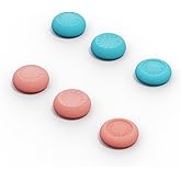 Savage Raven by Skull & Co.Thumb Grips Joystick Cap Analog Stick Cover for Nintendo Switch 2 Joy-Con - Neon Blue & Red, 3 Pai