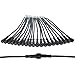 MOKUNGIT 10Pairs 4 Core 4pin Black Pigtail Plastics Waterproof IP65 LED Connector Male Female 40cm/pair Applicable 0.2mm² 15mm Nut for LED Light