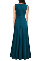 MUSHARE Women's V Neck Sleeveless Split Formal
