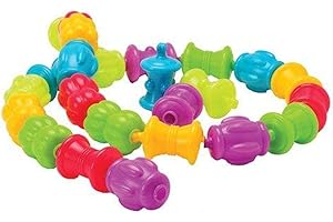 Constructive Playthings Colorful Snap Beads Set for Children and Toddlers Ages 1+, Pop Beads Arts and Craft Developmental Kids STEM Toy Set, Multicolor