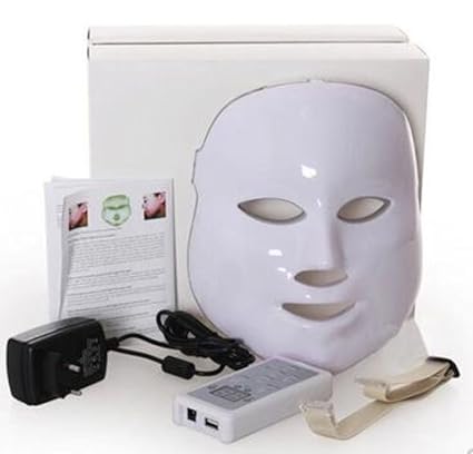 LED Photonentherapie Maske mit 7 Farblichtbehandlung Gesicht Schönheit Hautpflege Phototherapie Maske von GlobalCareMarket
