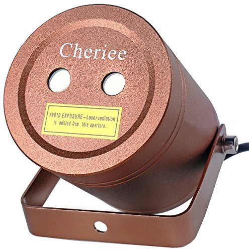 Cheriee Laser Christmas Lights Outdoor Motion Laser Light Projector Waterproof IP65 Decoration Red and Green Aluminum Moving Star Laser Show in Bronze
