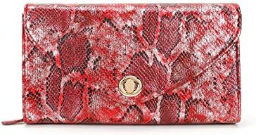 Nadia Snakeskin Pattern Envelope Clutch w/Twist Lock Closure