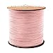 BEADNOVA 3mm Faux Suede Cord Flat Leather Cord 100 Yards Roll Spool for Necklace Bracelet Jewelry Making, Baby Pink