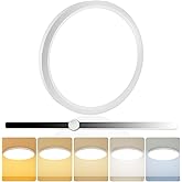 EOSMILE 1Pack 15.8 Inch LED Flush Mount Ceiling Light, 35W, 3850LM, 2700K-5000K 5Color Selectable & Dimmable, White Thin Flat Surface Mount Lights for Bedroom, Living Room, Dining Room, Garage