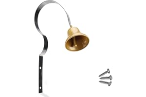 Comsmart Dog Bell Pet Door Bell Hanging Brass Doorbell for Potty Training Housetraining Houserbreaking (Black)