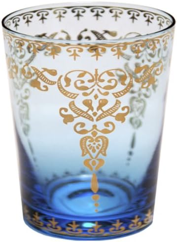 Moroccan Glasses - Small , 6.75 Ounce, Set of 4 - Azure