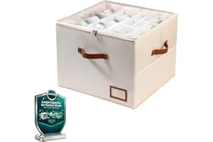 Shoe Organizer for Closet Fabric Shoe Storage Boxes with Clear Cover Foldable Space-Saving Storage Container Bins with Adjust