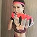 UPmall Sports Headband No Slip Grip Hairband Elastic Pullover 0.79 Inch Wide Double-straps Silicone Lined Sweatband