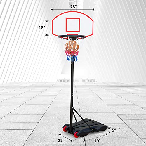 Portable Basketball Goals Outdoor Indoor, Adjustable Basketball Hoop 5.
