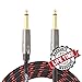 SPEAKFRIENDS 20ft Guitar Instrument Cable, 1/4 Inch TS to 1/4 Inch TS, 1/4