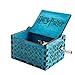 Nessere Retro-Style Wooden Hand-Carved Square Hand Shake Music Box