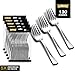 130 Silver Plastic Forks | Heavy Duty Plastic Silverware Forks | Fancy Plastic Cutlery | Elegant Disposable Forks Pack | Bulk Disposable Flatware | Plastic Utensils Set | Disposable Silverware Cutlery