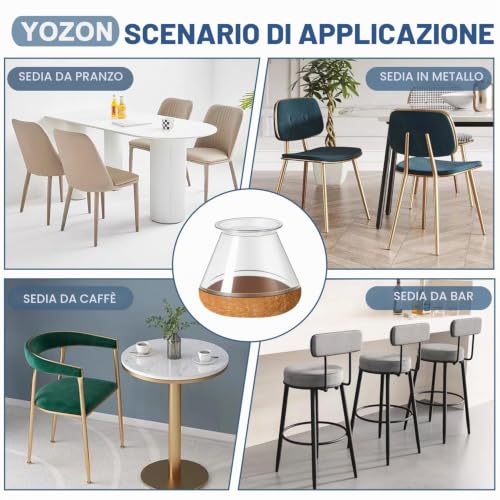 20pcs Round Chair Pads with Thickened Upgraded Felt Pads, Chair Leg Covers, Furniture Chair Leg Protectors for Wooden Floors (Transparent, Diameter 20-30mm)