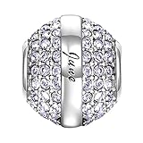 Soufeel June Birthstone Light Purple Swarovski Crystal Charm 925 Sterling Silver Fit European Bracelet