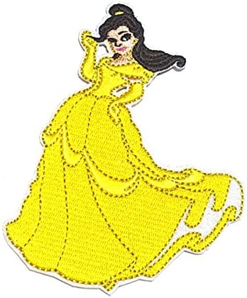 Application Cartoon Classic Beauty and The Beast Belle Dress Cosplay Badge Embroidered Iron or Sewn-On Applique Patch