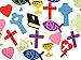 Religious Foam Sticker Assortment for Sunday School or Classroom, Container of 250