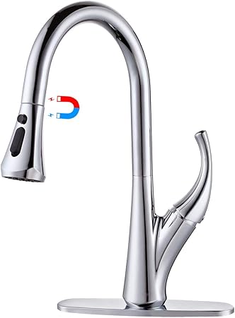 Wowow Magnetic Docking Kitchen Sink Faucet Pull Out Head Sweep