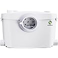 600W Macerator Pump for Basement Macerating Toilet System, Macerator Sewerage Sump Pump, Macerating Toilet pump with 4 Water Inlets,Clean Waste Pump for Basement Bathroom, Sink, Laundry