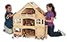 Small World Toys Ryan's Room Classic Wooden Dollhouse with 6 Rooms and Balcony