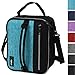 opux Insulated Lunch Box for Men Women Adult, Compact Lunch Bag for Kids Boy Girl Teen, Soft Lunch Cooler Bag for Work School, Leakproof Lunchbox Lunch Pail with Clip-on Buckle, Heather Sea Blue