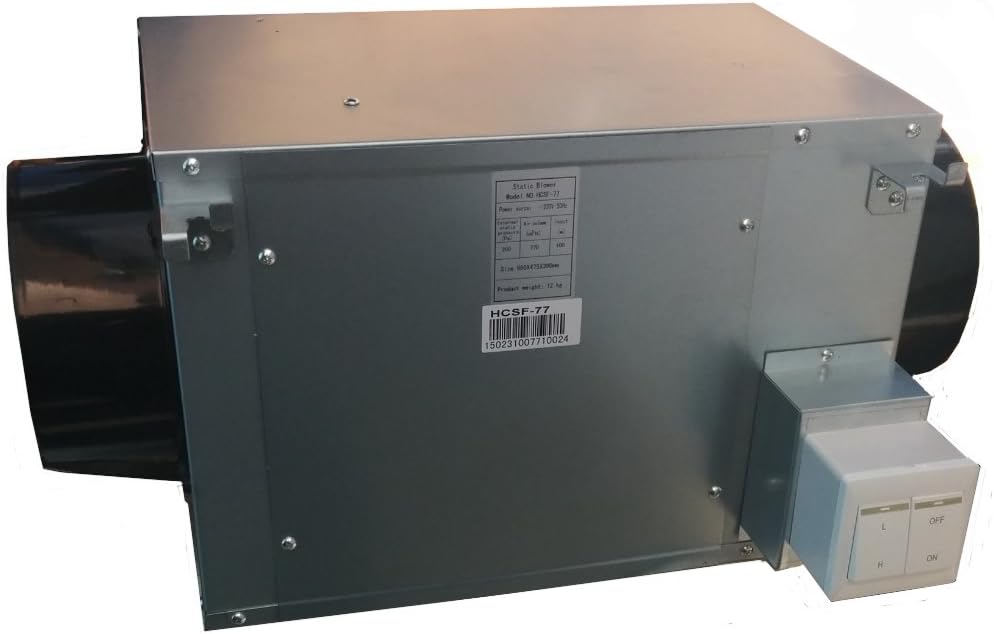8in 200mm LOW NOISE ACOUSTIC BOX SPEED CONTROL EXTRACTOR FAN