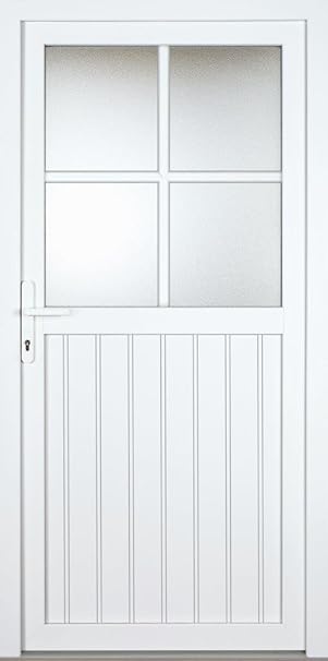 individuelle Nebeneingangstür (nach Maß, genutet, NEU, PVC, weiß, alles inklusive)