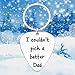 Elegant Chef Guitar Pick Key Chain Christmas Gift for Dad - I Couldn't Pick a Better Dad - Cute Musical Quote Jewelry Keychain Present for Father Daddy Papa from Daughter Son