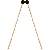 Biaungdo 2 Pack 15 Inch Glockenspiel Mallets, Rubber Xylophone Mallets Bell | Rubber Head Stick Percussion with Wood Handle, Drumstick Percussion Instrument Parts for Bell, Tongue, Drum Mallet