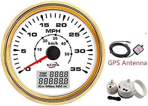 タイヤセンサー 防水車の自動車のボートの船のgpsスピードメーター走行距離計12v 12v 35mph 50kmhマルチバックライト7バックライト F 正規激安 Color