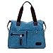 Lonson Unisex Large Capacity Multiple-pockets Shoulder Bag with Removable Strap Blue One Size