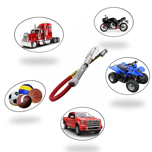 Milton (S-516) Straight Foot Chuck Tire Inflator Gauge - 15" Hose, Lock-On Threads - Thumbnail 6