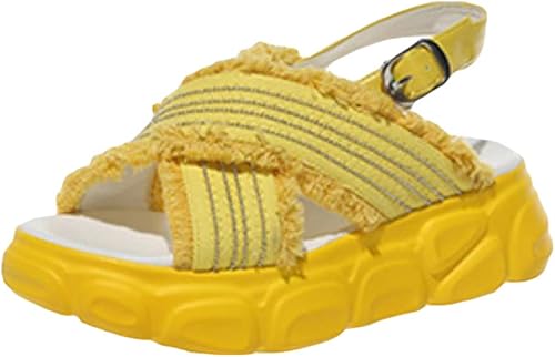 Amazon シジャァーノ レレディース サンダル 夏 シューズ 厚底サンダル スポーツ 軽量 歩きやすい マジックテープ レディース カジュアルサンダル 4cm シジャァーノ ファッションサンダル