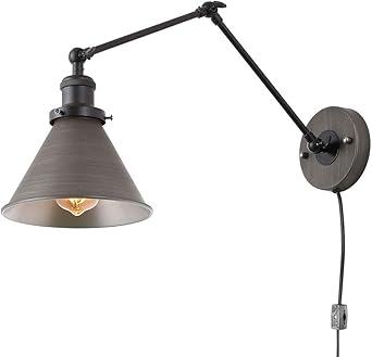 Industrial Vintage Wandleuchte Mit Schalter Und 1 8m Kabel Innen Metall Verstellbare Wandlampe Schlafzimmer Bettlampe Leseleuchte Fur Studieren Buro E27 Max40w Amazon De Beleuchtung Schlafzimmer Wandleuchte Mit Schalter