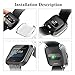 Haojavo Screen Protector Case for Fitbit Versa, Soft TPU Slim Fit Full Cover Screen Protector for Fitbit Versa Smartwatch Bands Accessories