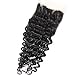 10 inch Lace Closure Deep Wave 4x4'' Free Part Lace Closure Brazilian Virgin Remy Human Hair 100% Unprocessed Natural Color Soft Silky Hair Products for Black Women