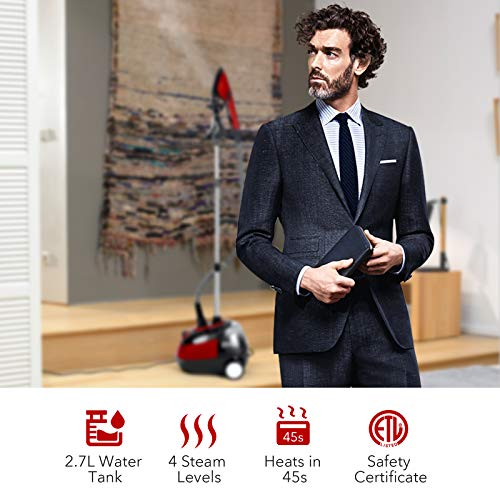 SIMBR Clothes Steamer, 2021 Upgrade Heavy Duty Garments Steamer, 2.7L