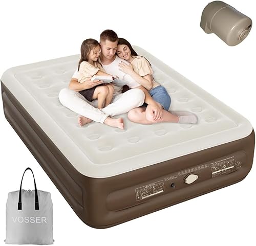Queen Air Mattress with Built-in Pump,18'' Self Inflatable