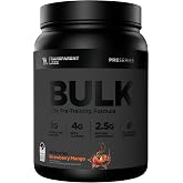 Transparent Labs Bulk Black Pre Workout - Clinically Dosed, Sugar Free Preworkout for Men and Women with Beta Alanine Powder, Citrulline Malate, &amp; Caffeine Powder- 30 Servings, Strawberry Mango