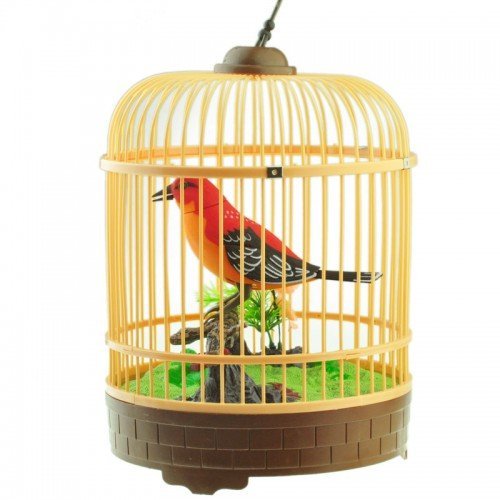 Haktoys Battery Operated Realistic Singing & Chirping Bird Toy with