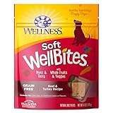 Wellness Soft Wellbites Natural Grain Free Dog Treats, Beef & Turkey, 6-Ounce Bag