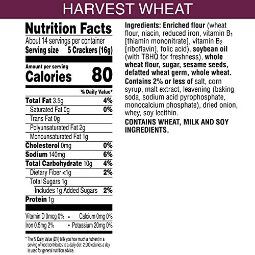 Kellogg's Toasteds Crackers, Harvest Wheat, Ready to Dip Snacks, 8oz
