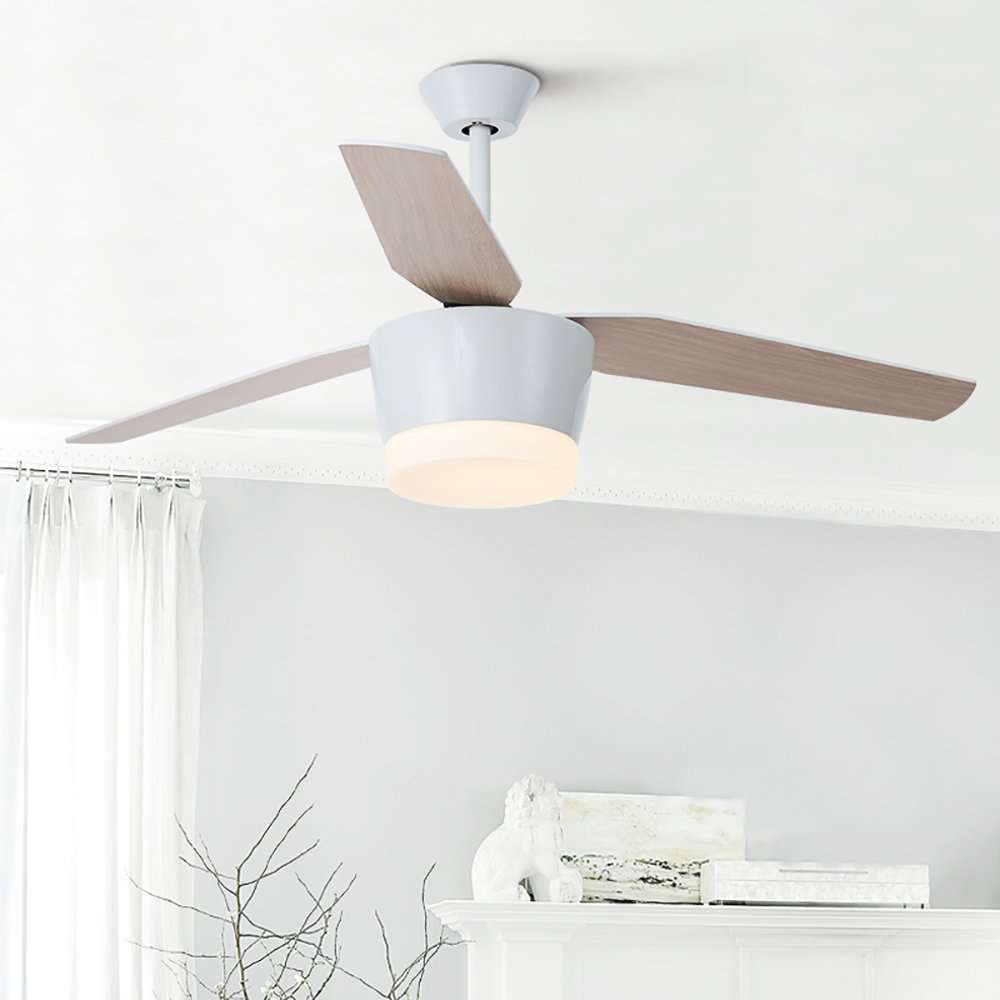 Amazon Com 52 Inch Scandinavian Wood Leaf Ceiling Fan Light