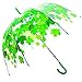 Kung Fu Smith Auto Open Clear Bubble Umbrella for Girls & Boys, See Through Dome Shape Rain Umbrella