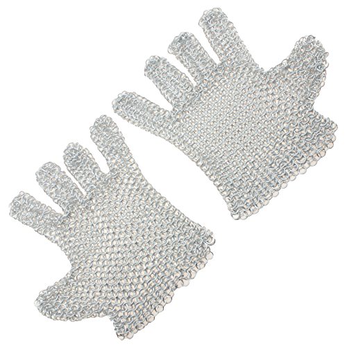 Chainmail Gloves - Medieval Light Weight Armor Aluminum Ring Gauntlets